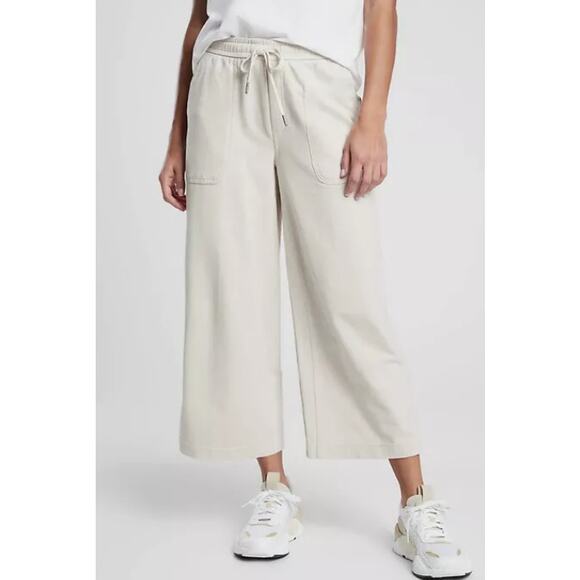 Athleta Pants - Athleta Farallon Heathered Wide Leg Crop Oatmeal Cream Plus Size 22